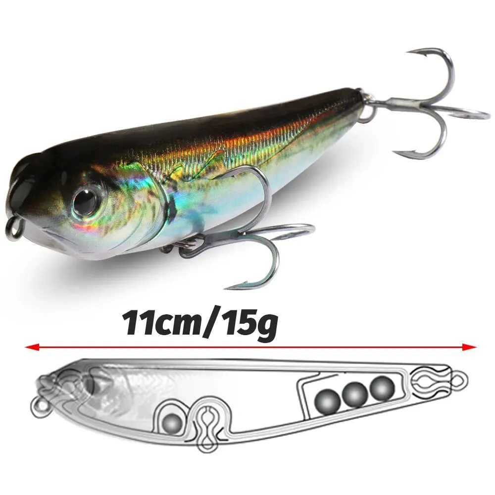 Señuelo topwater lápiz para pesca, swimbait y crankbait de superficie - imagen 2