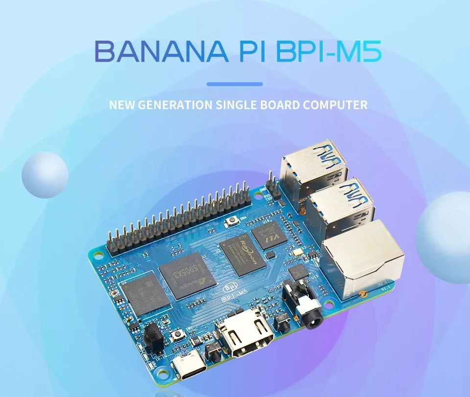 Placa Banana Pi BPI-M5 para proyectos con Linux