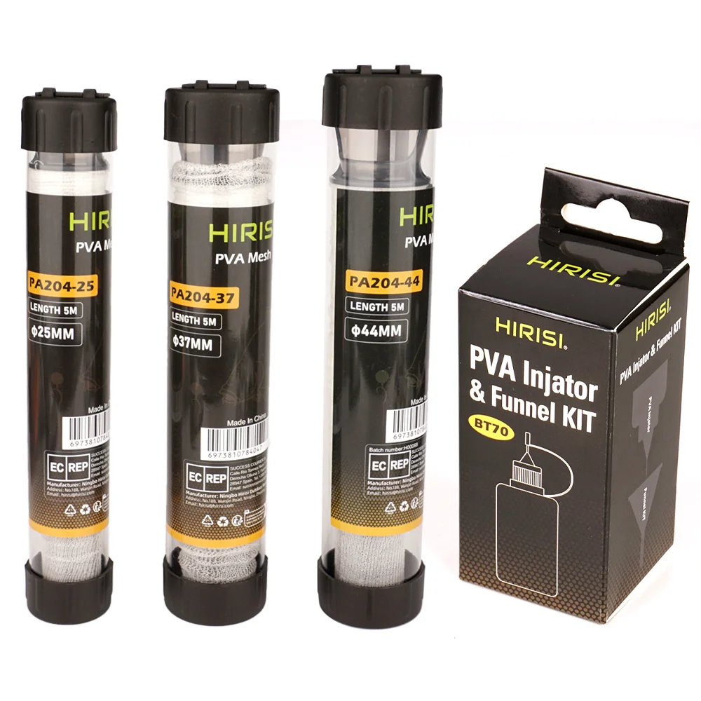 Kit cebo PVA Hirisi con inyector, recarga y embudo para boilie – Carpa - imagen 5