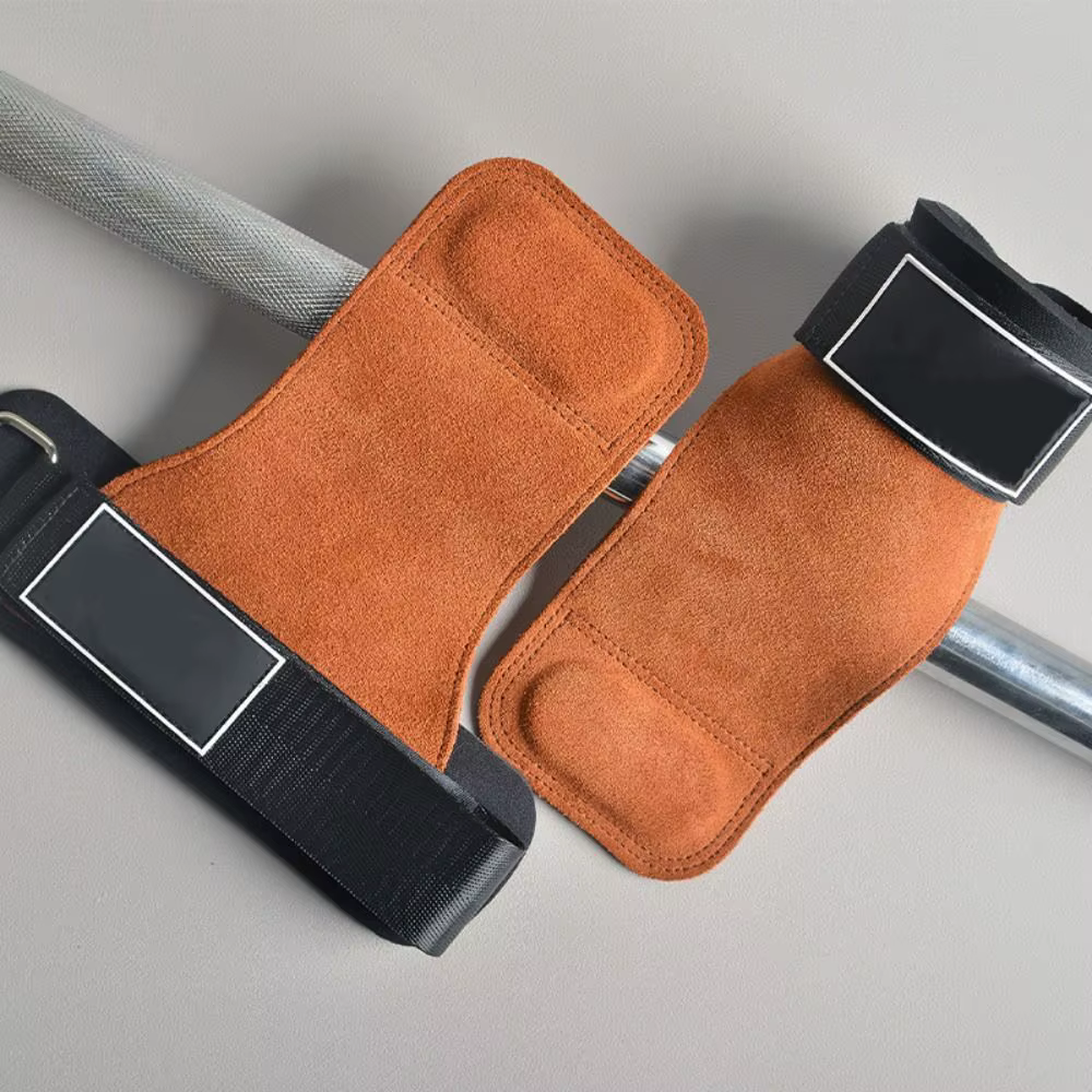 Guantes de gimnasio piel vaca antideslizantes muñequera - imagen 2