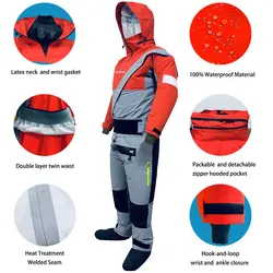 Traje seco transpirable hombre para pesca kayak canoa y ráfting