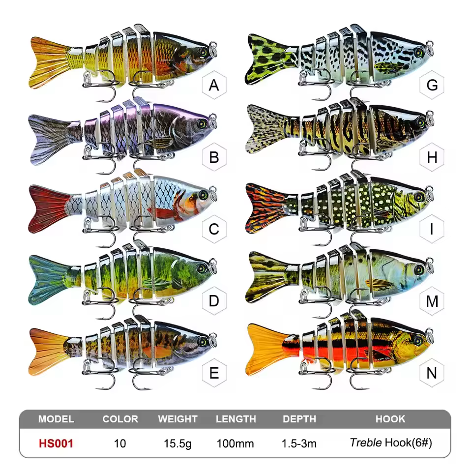 Swimbait multiarticulado para lubina – Hundimiento lento - imagen 2