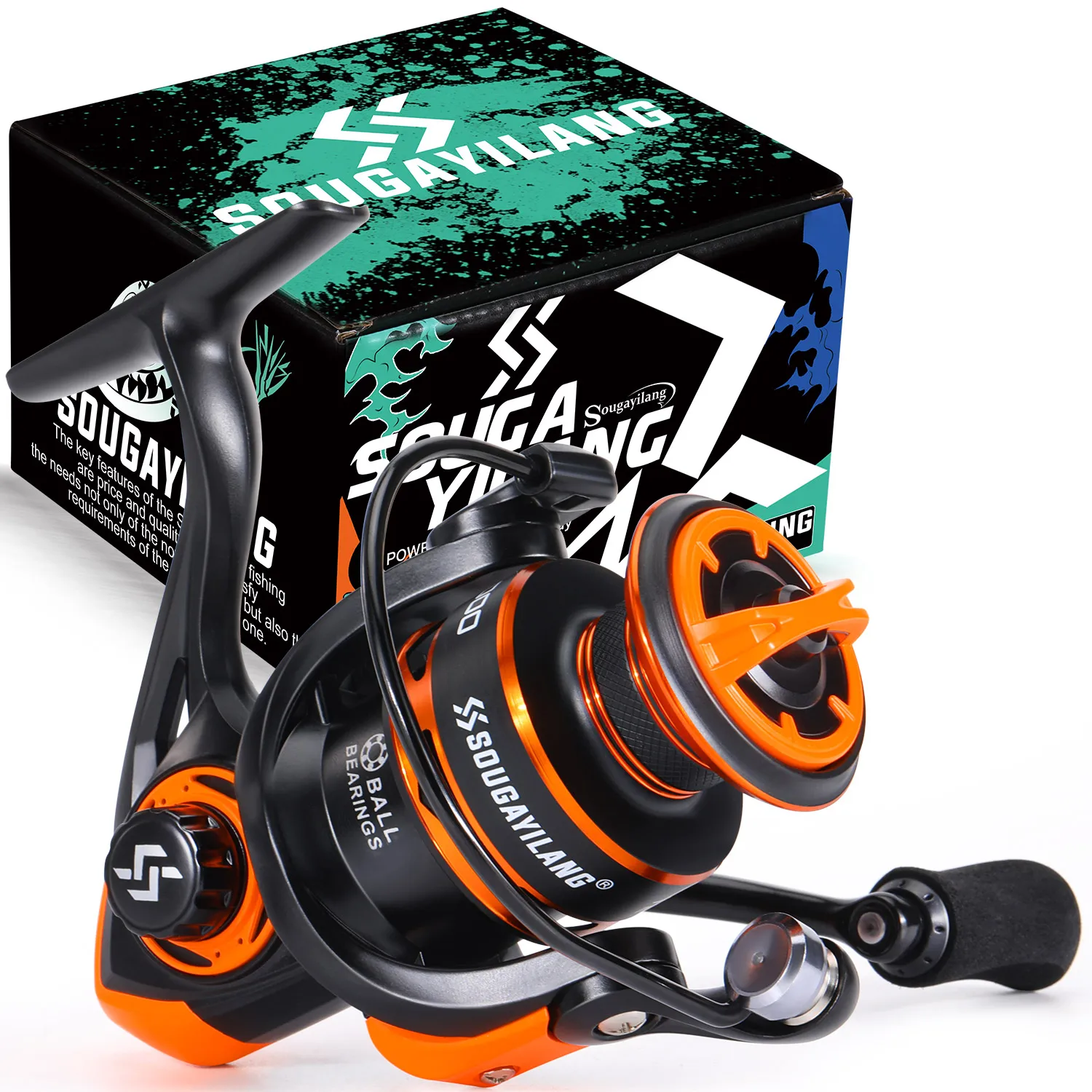 Carrete giratorio Sougayilang Max Drag 28lb para lubina - imagen 4