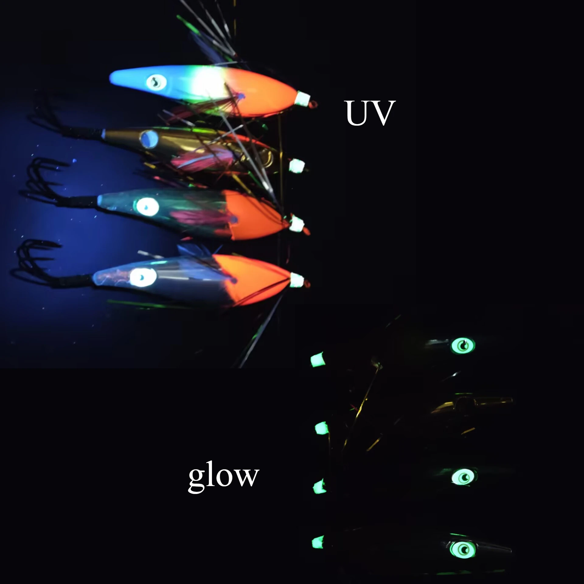 Señuelos luminosos para calamares y camarones con anzuelo - imagen 3