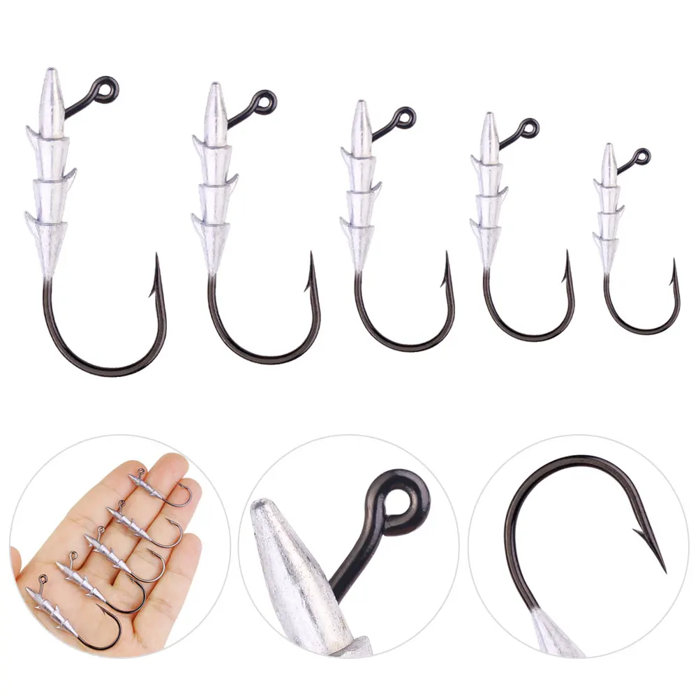 Anzuelos Jig Head con púas para vinilo en agua dulce y salada - imagen 5