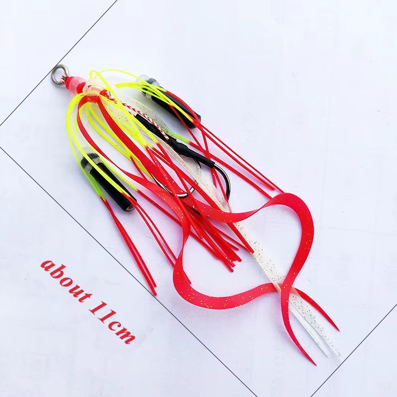 Jig Head Assist Hook con falda de silicona para pargo - Jigging mar