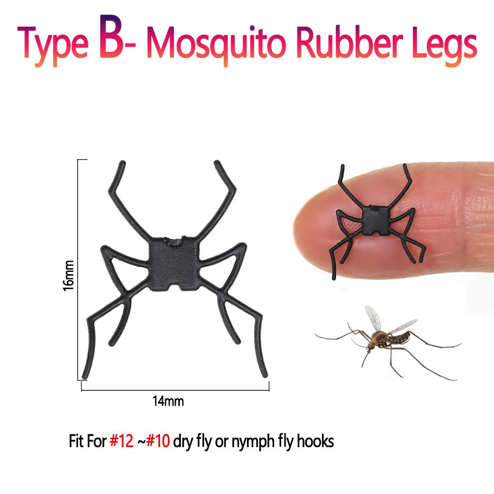 Bimoo Material para atar moscas con patas de goma realistas - imagen 3