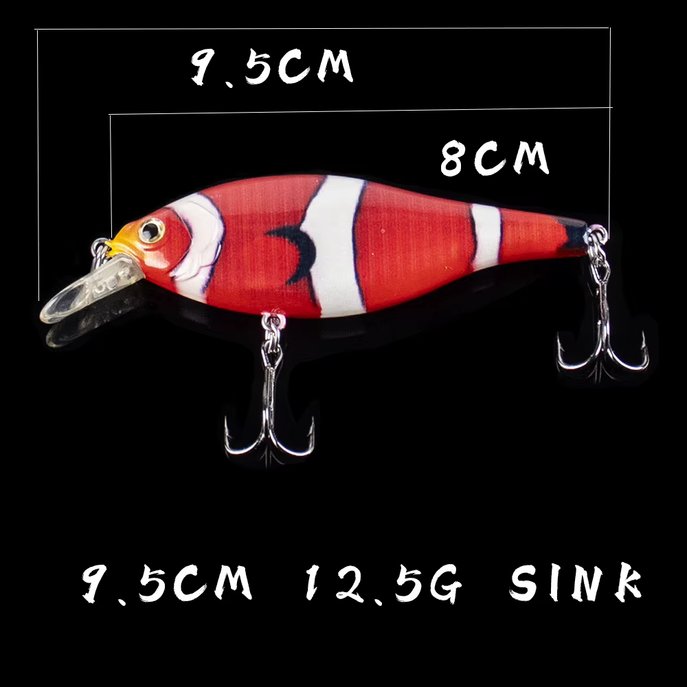 CCLTBA Minnow de hundimiento, señuelo duro para lubina - imagen 2