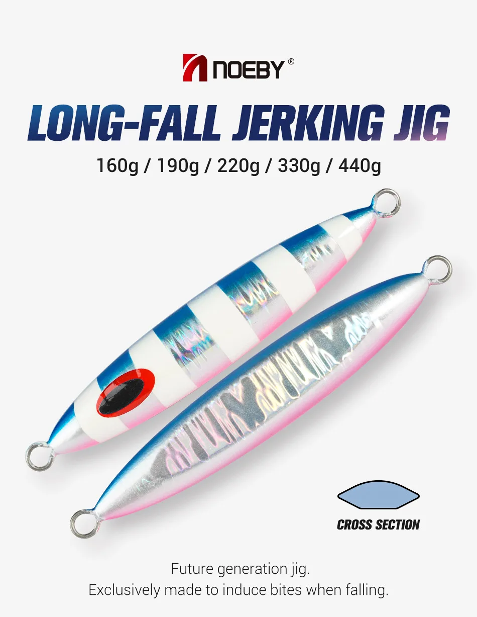Vista frontal del señuelo Noeby Metal Jig