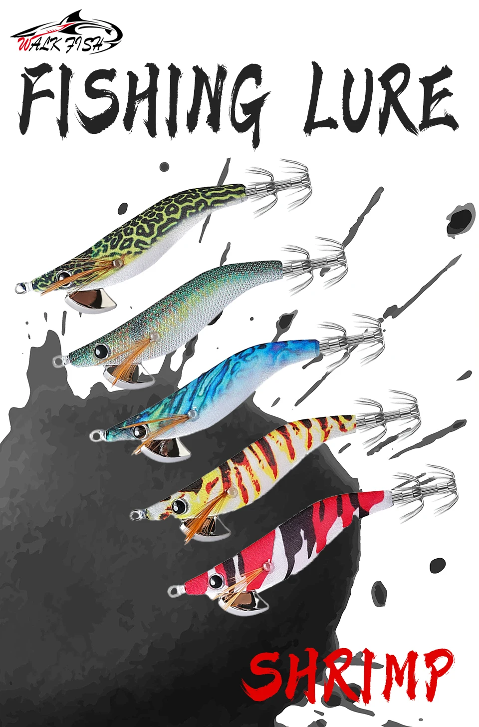 Señuelo de madera WALK FISH en varios colores