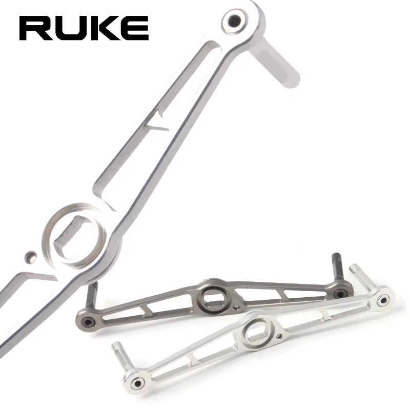 Mango Ruke Micro empuñadura carrete doble aluminio madera - imagen 4
