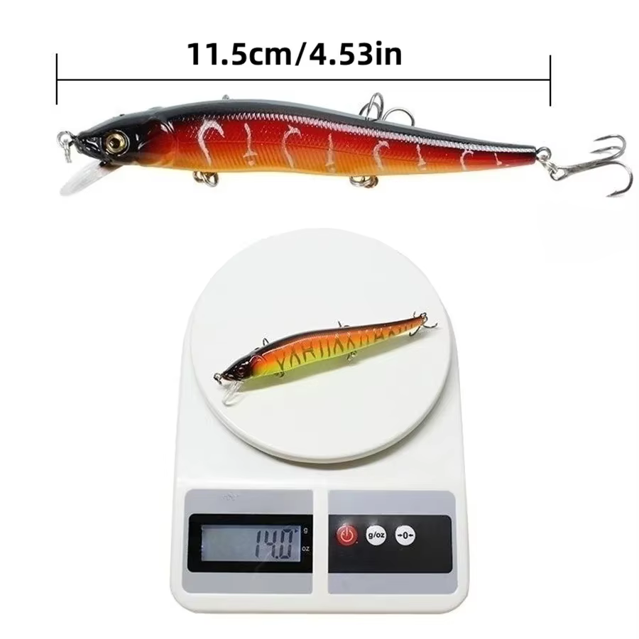 Crankbait Minnow Wobblers – Ojos 3D para luccio, perca y carpa - imagen 3