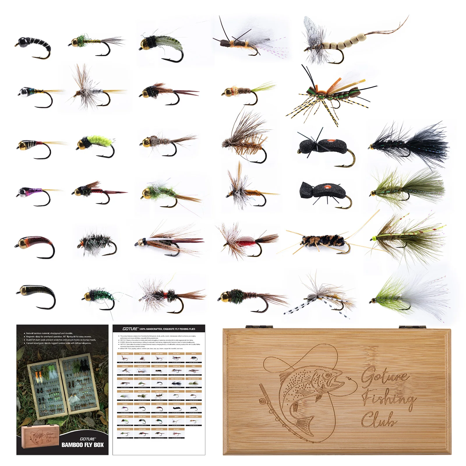 Surtido de moscas artificiales para pesca con mosca