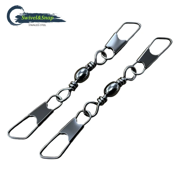 Esmerillones dobles inox con mosquetón y clips de seguridad