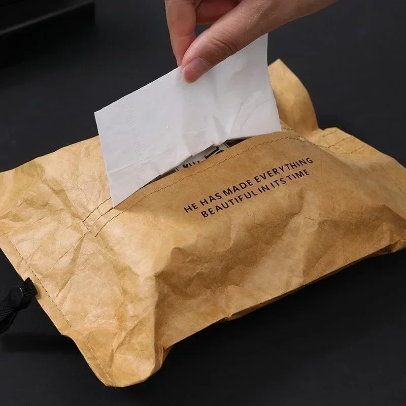 Soporte para pañuelos de coche creativo, funda y bolsa - imagen 4
