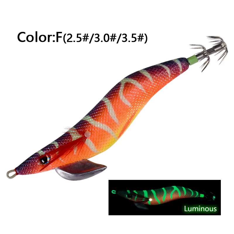 Pajarito para calamar con tubo reflectante para pesca en barco
