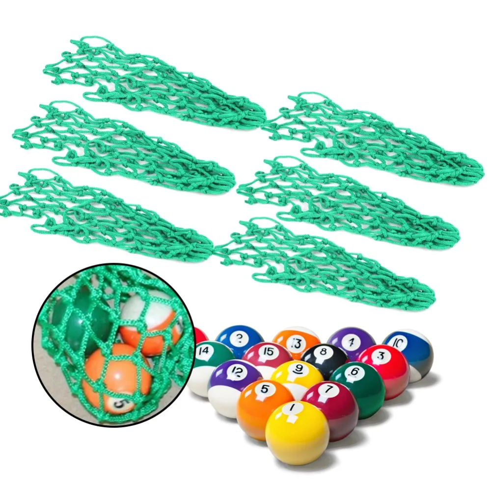 Bolsas de red para billar verdes de poliéster - imagen 4