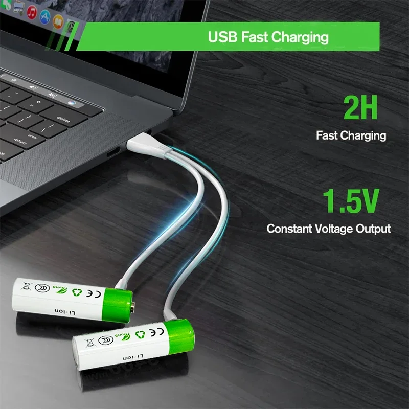 Pilas recargables de litio AA AAA USB para pesca deportiva - imagen 3