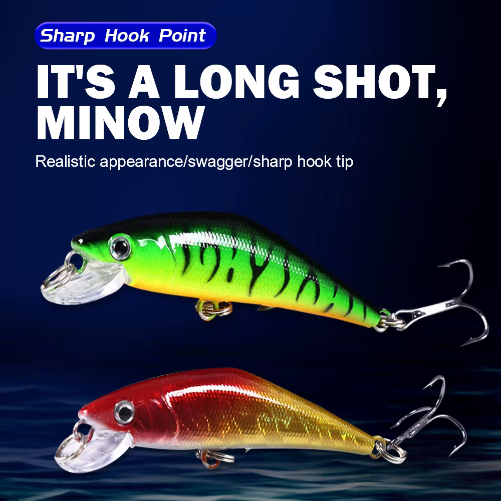 Señuelo Minnow para pesca deportiva de lubina, trucha, carpa y lucio - imagen 3