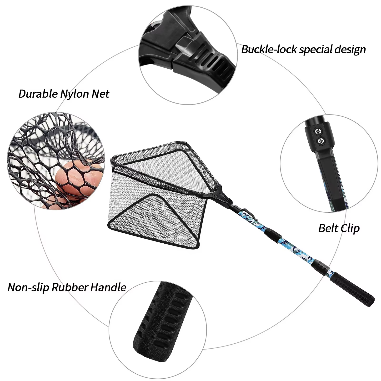 Rede telescópica Sanlike – Fibra de vidrio con recubrimiento antihendidos - imagen 4