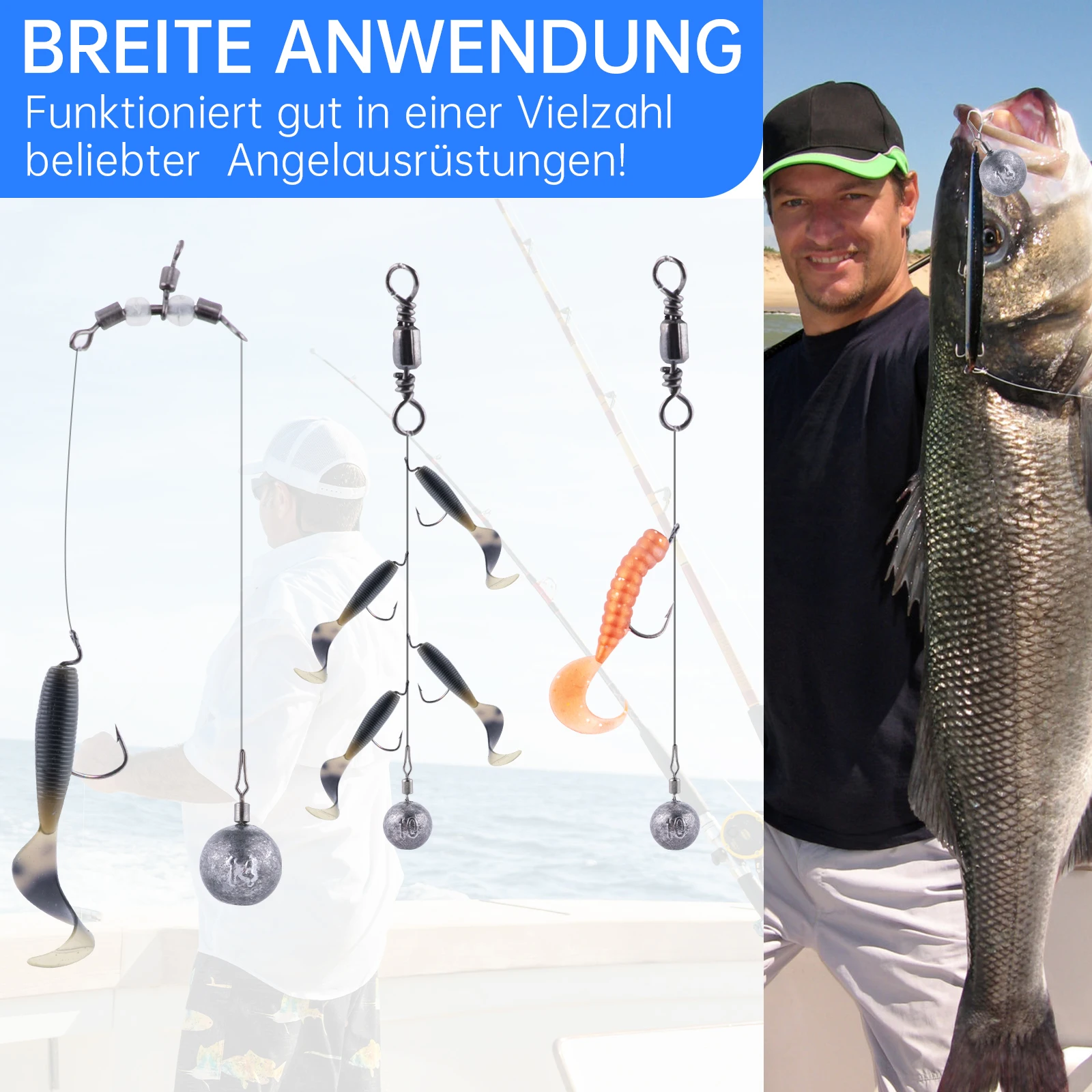 Goture plomadas invertidas con conector giratorio para pesca - imagen 4