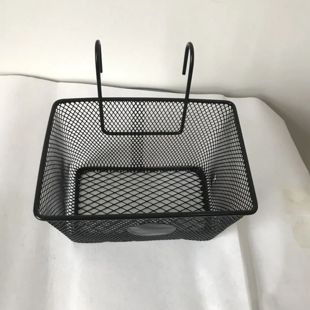 Cesta trasera para patinete eléctrico de malla metálica negra