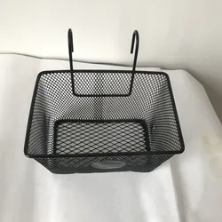 Cesta trasera para patinete eléctrico de malla metálica negra