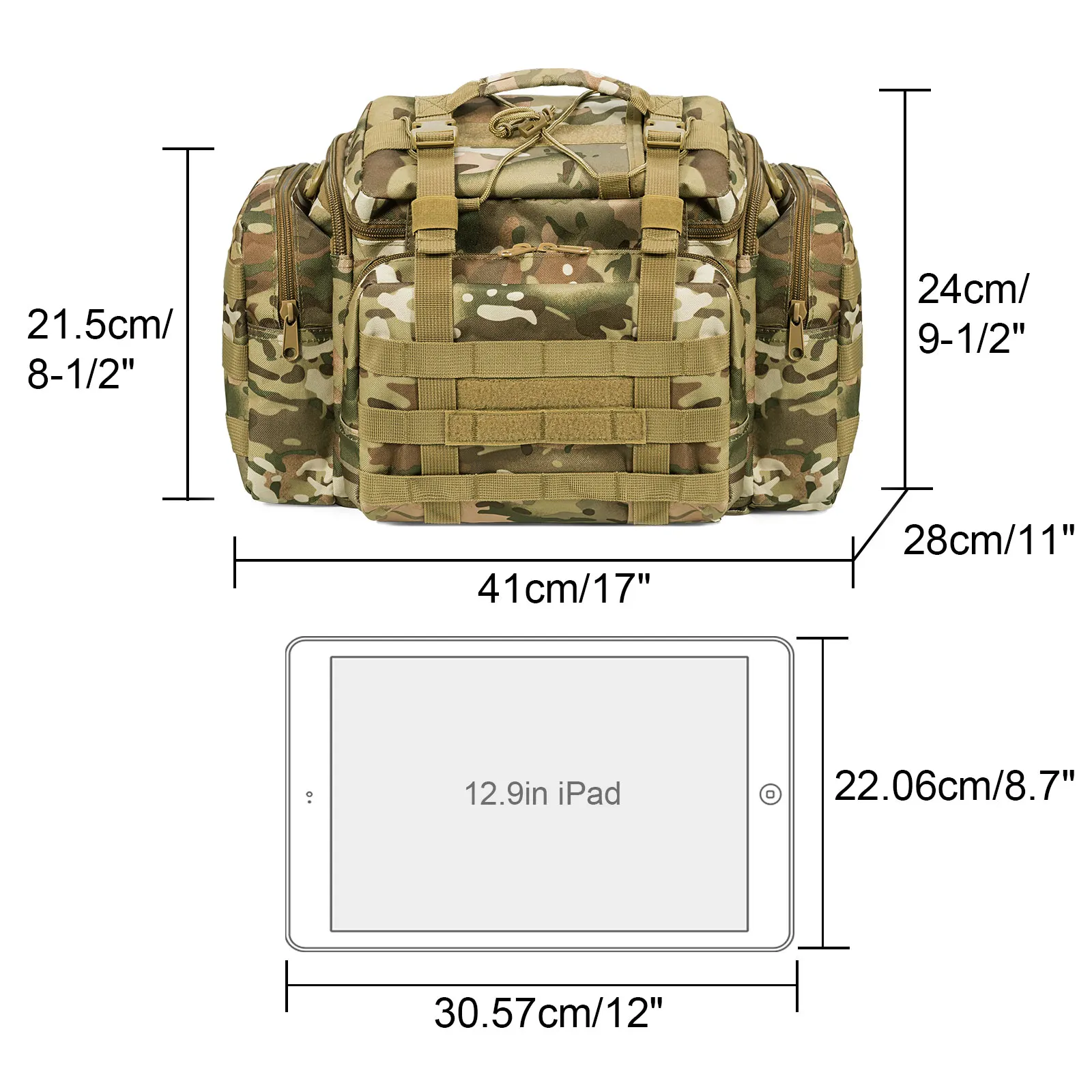 Bolso de pesca multifuncional alta capacidad hombro y cintura - imagen 5