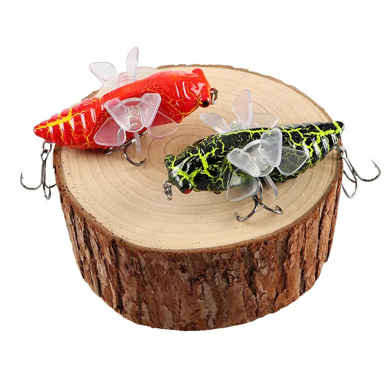 Señuelo Cicada duro biónico con hélice y anzuelo triple - imagen 2