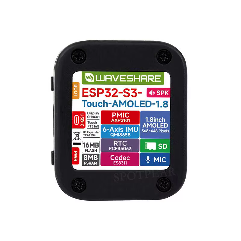 Placa ESP32-S3 con Pantalla AMOLED Táctil y Control por Voz - imagen 3