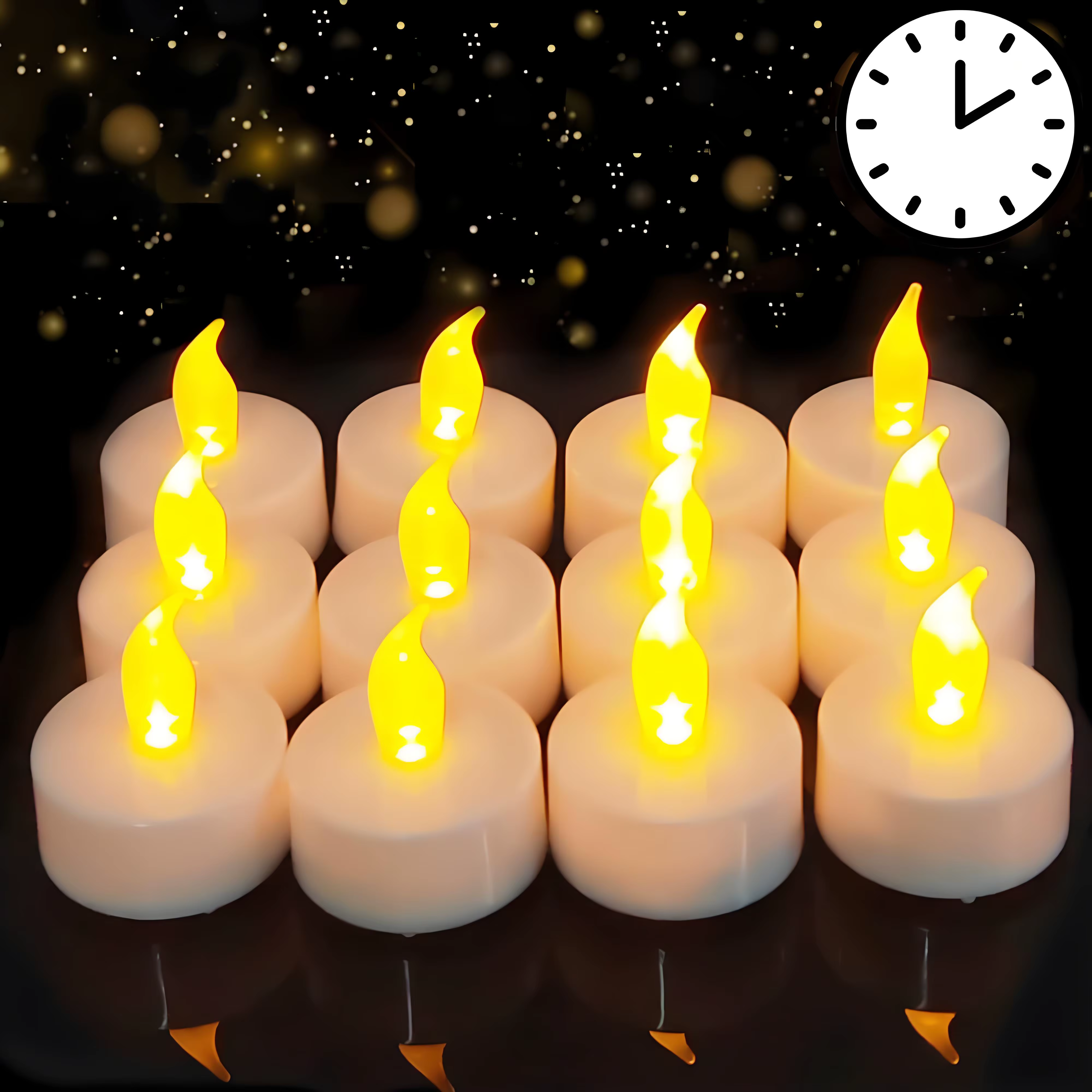 Luces LED parpadeantes sin llama con temporizador para pesca nocturna