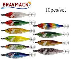 Jig de calamar luminoso para pesca marina con anzuelo