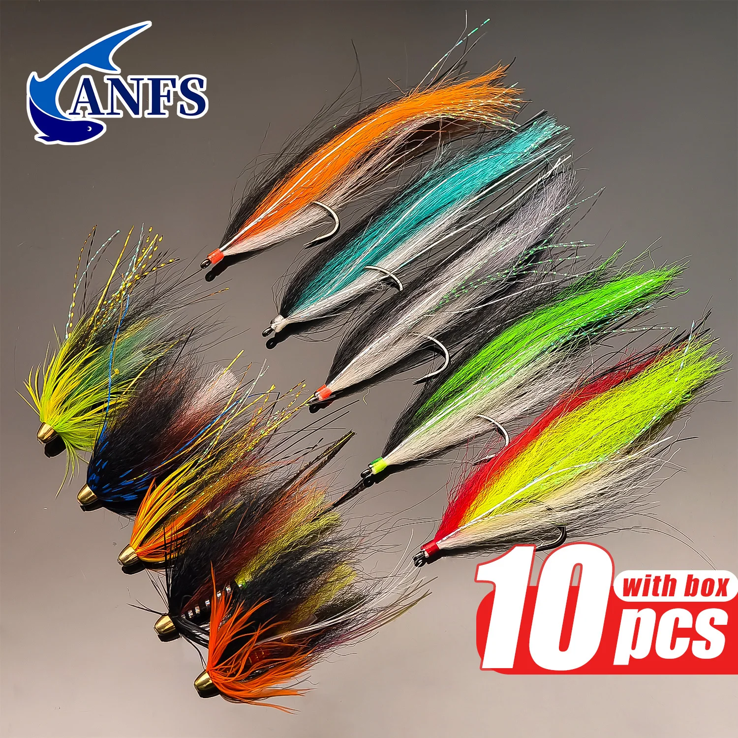 ANFS Moscas streamer y mosca worm con cabeza cono - imagen 3