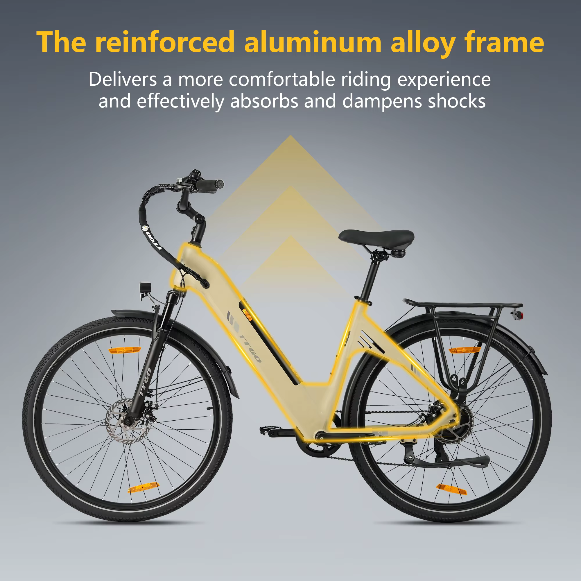 Bicicleta eléctrica TTGO 250W con batería extraíble y 7 velocidades - imagen 5