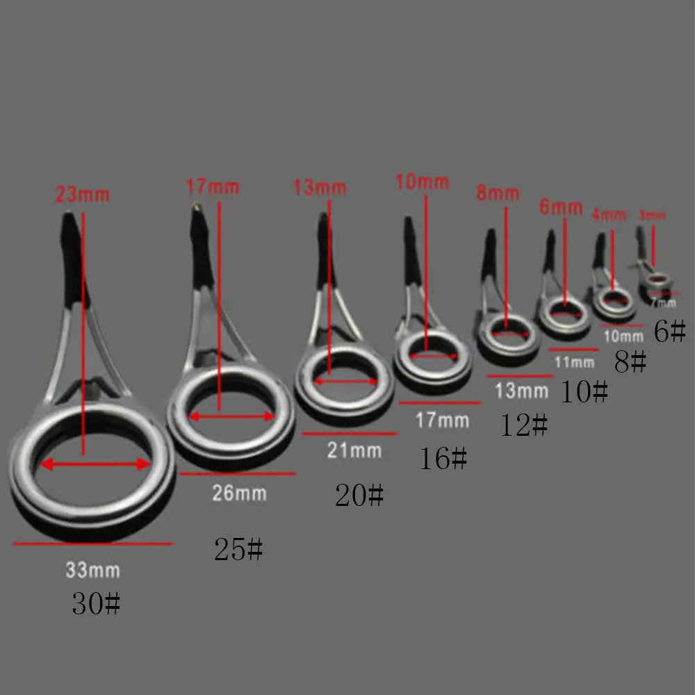 Kit reparación anillas cerámicas para cañas, acero inoxidable - imagen 3