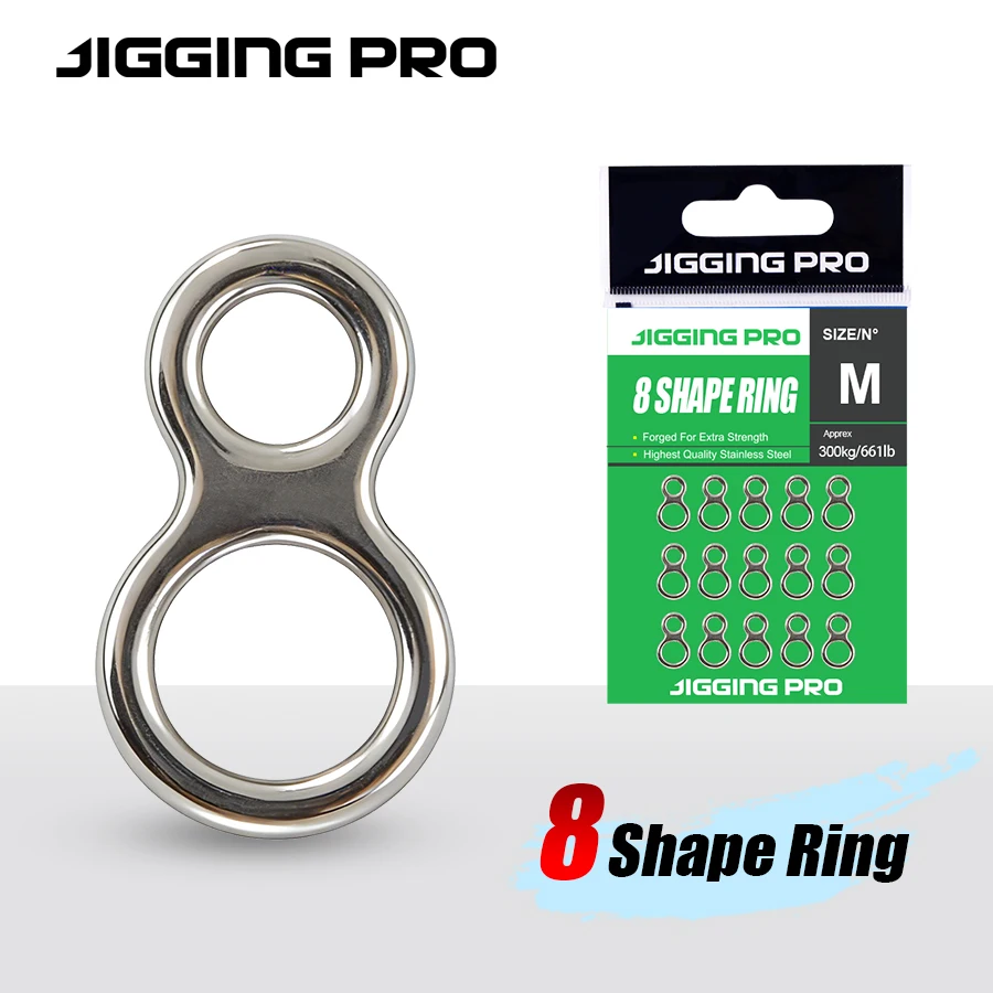 Anillas sólidas en forma 8 Jigging Pro – acero inoxidable