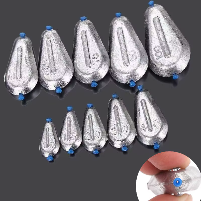 Pesas de plomo planas con tubo – Juego de 20‑60 g para pesca - imagen 2