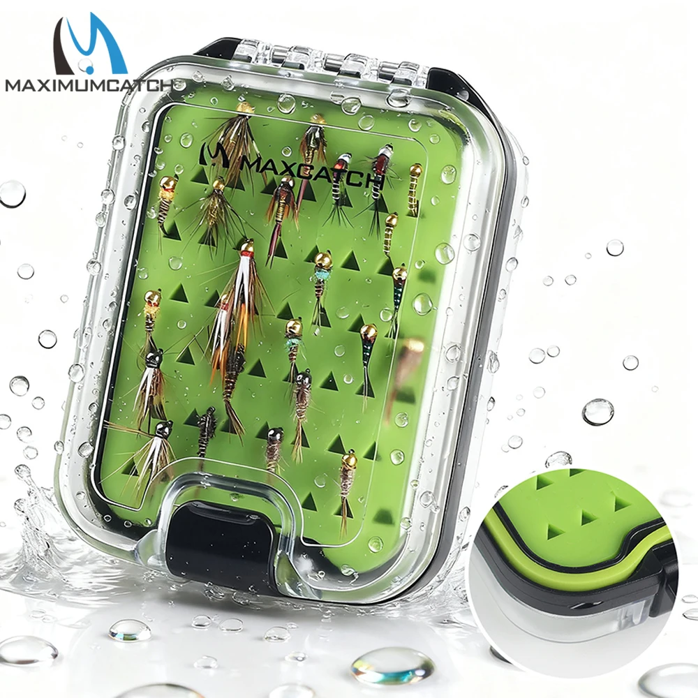 Maxcatch kit de moscas nymph atadas a mano, caja portátil - imagen 3