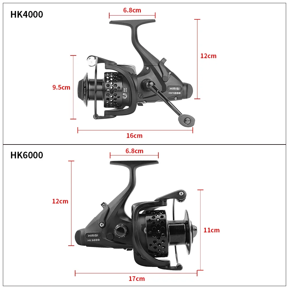Hirisi 7+1 carrete giratorio para pesca de carpa - imagen 4
