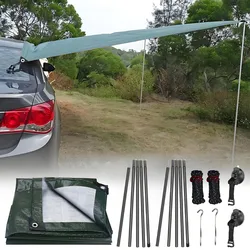 Toldo Lateral Coche Impermeable con Postes – Refugio Pesca