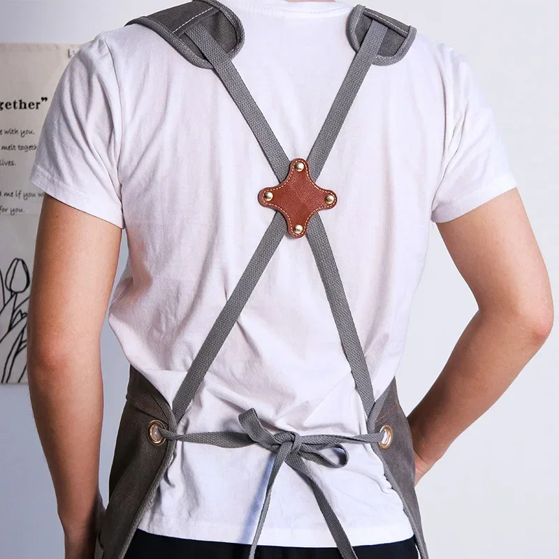 Delantal de Lona Resistente ajustable con bolsillo para herramientas - imagen 3