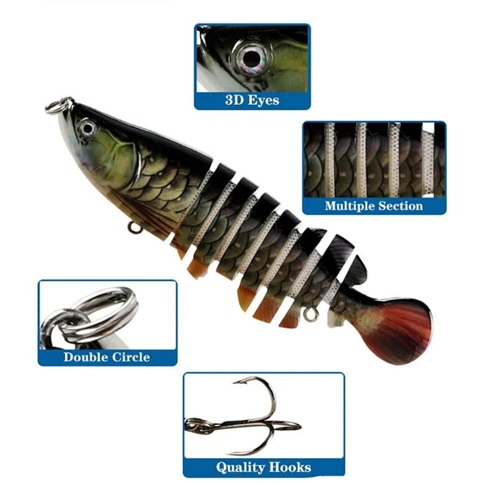 Señuelo multisección 11cm 18.6g Swimbait para lucio y carpa - imagen 4