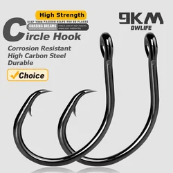 Anzuelos Marlin 5X Wide Gap – Acero al carbono para agua salada