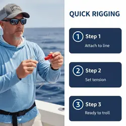Clips de liberación de línea con cable de acero ABS para pesca
