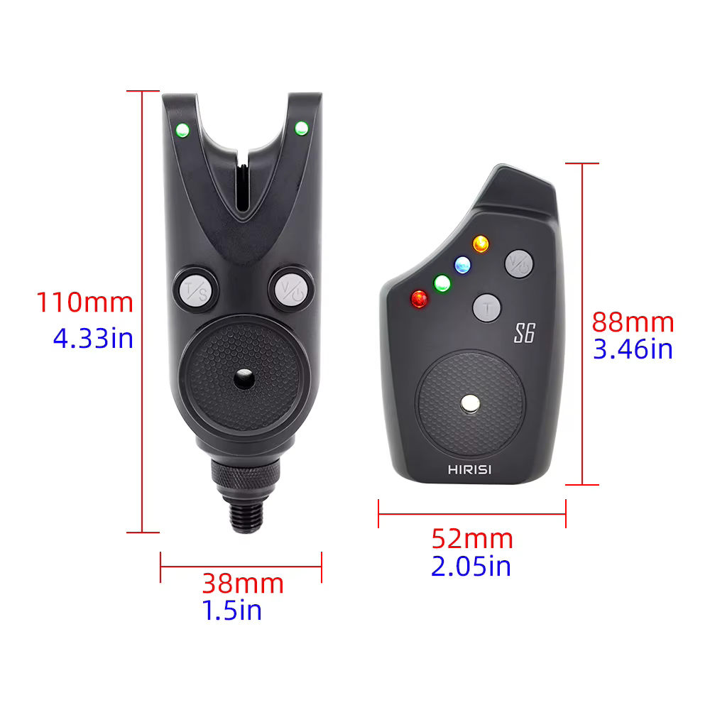 Hirisi S6 Kit Alarmas Pesca Inalámbricas Impermeables con Receptor - imagen 3