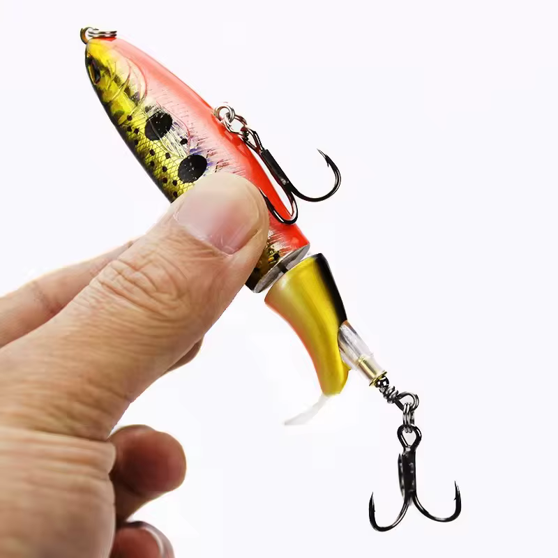 Popper agua superior flotante ojos 3D cola giratoria – Señuelo duro - imagen 2
