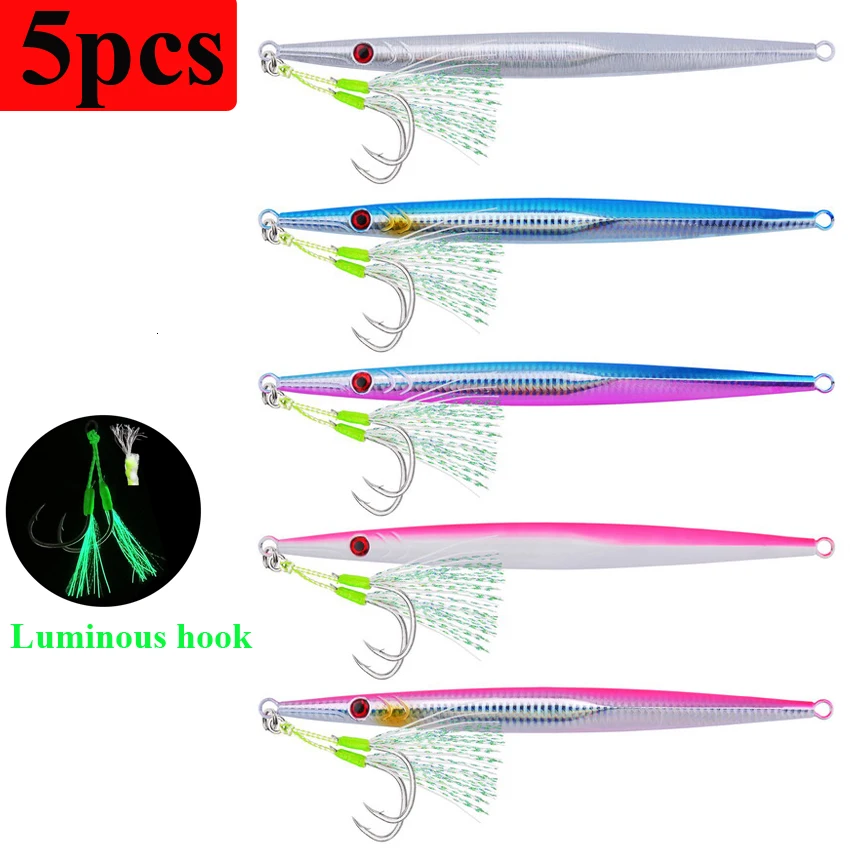 Señuelo luminoso de pesca vertical con detalle de la cuchilla