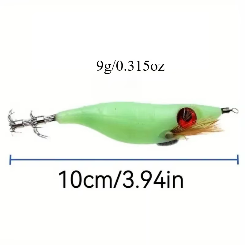 Jig Calamar Ackibbik 10cm – Señuelo Luminoso para Agua Salada