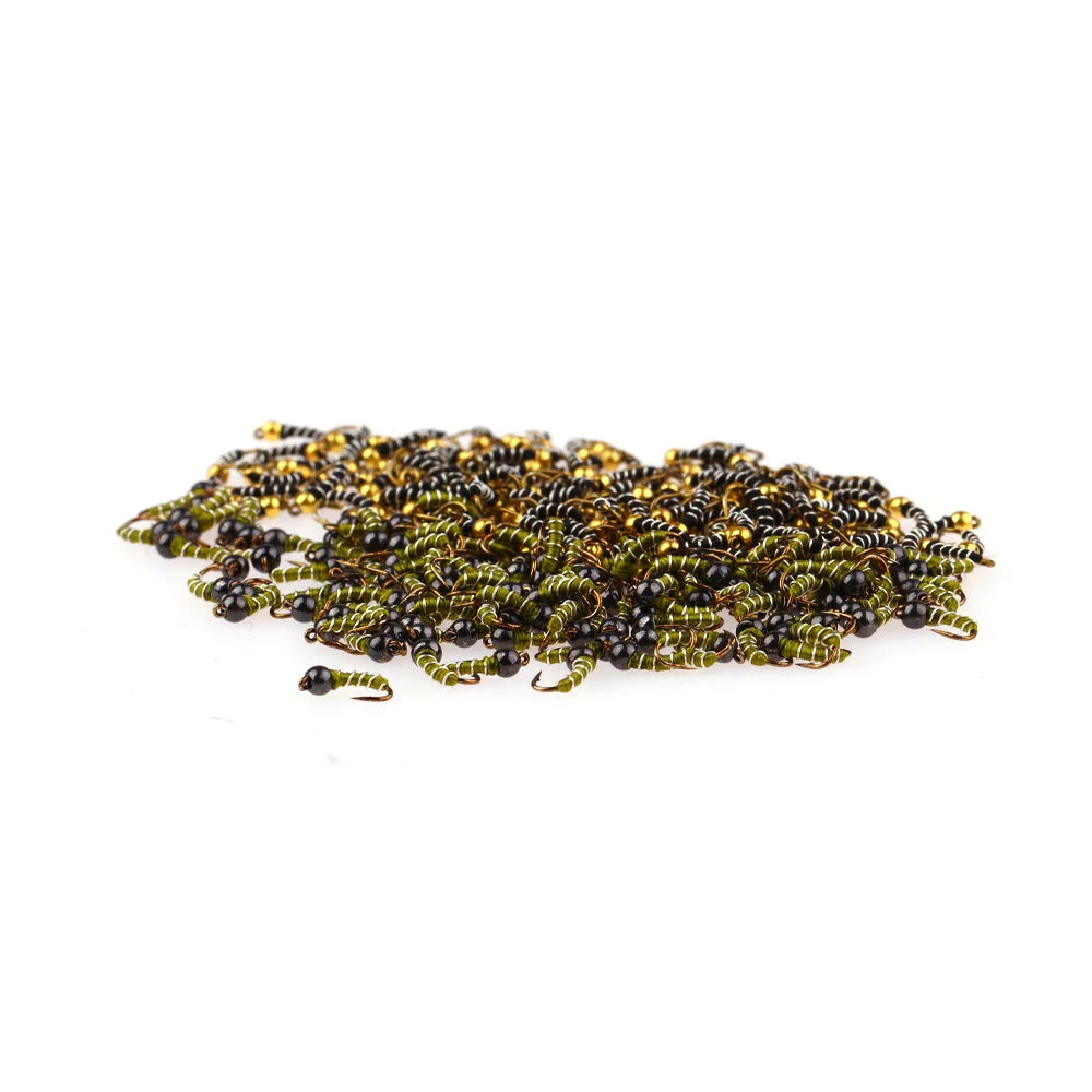 Vtwisn Ninfa Cebra Midge Emergente para mosca húmeda - imagen 4