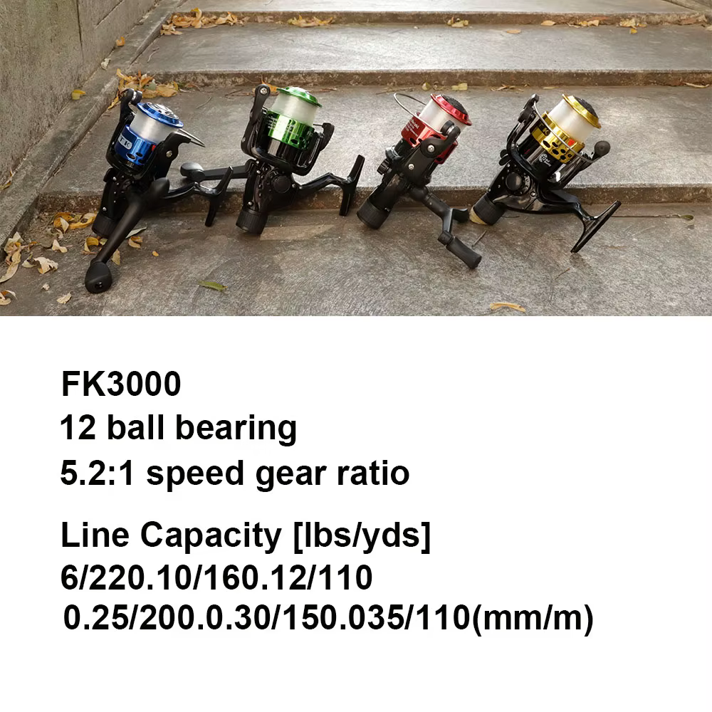 Carrete NGB FK3000 de spinning con freno trasero y alarma